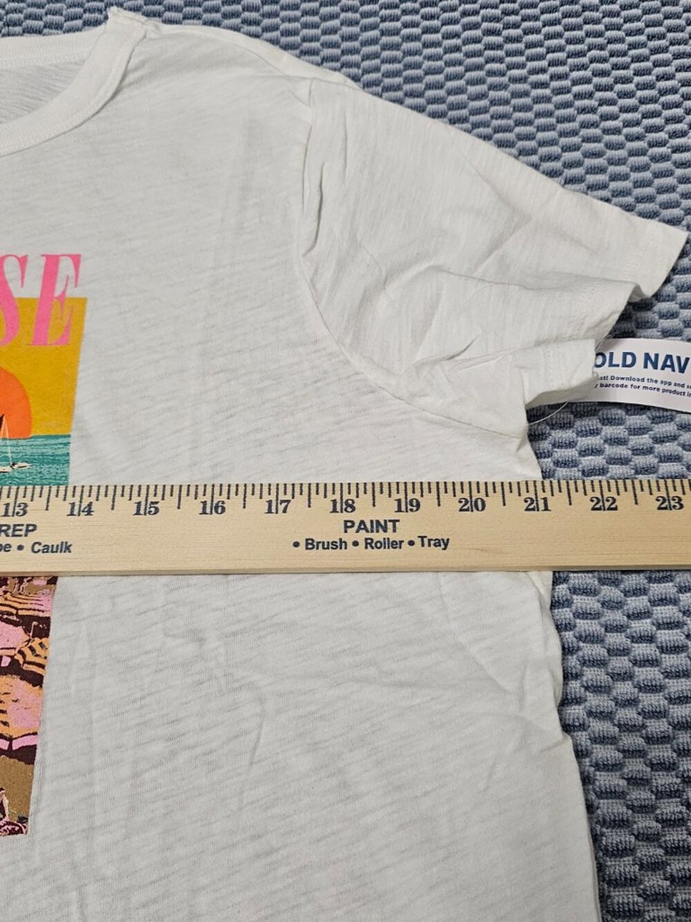 Old Navy Paradise on My Mind Graphic Tee White Women's Size Large NEW - Picture 5 of 6